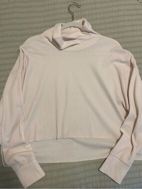 Cream cropped cowl neck Sweater